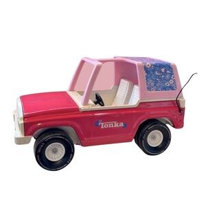 Vintage 70s Hot Pink Daisy Large Tonka TRUCK Jeep Bronco Barbie Style USA‎ Made